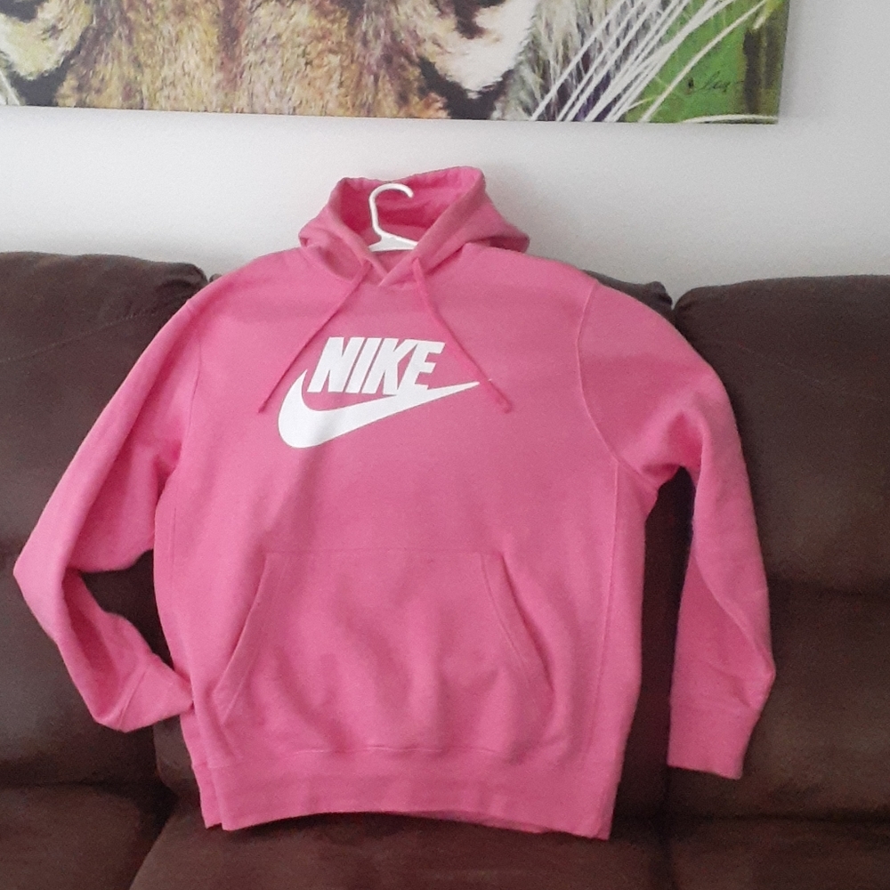 Pink Nike hoodie pullover